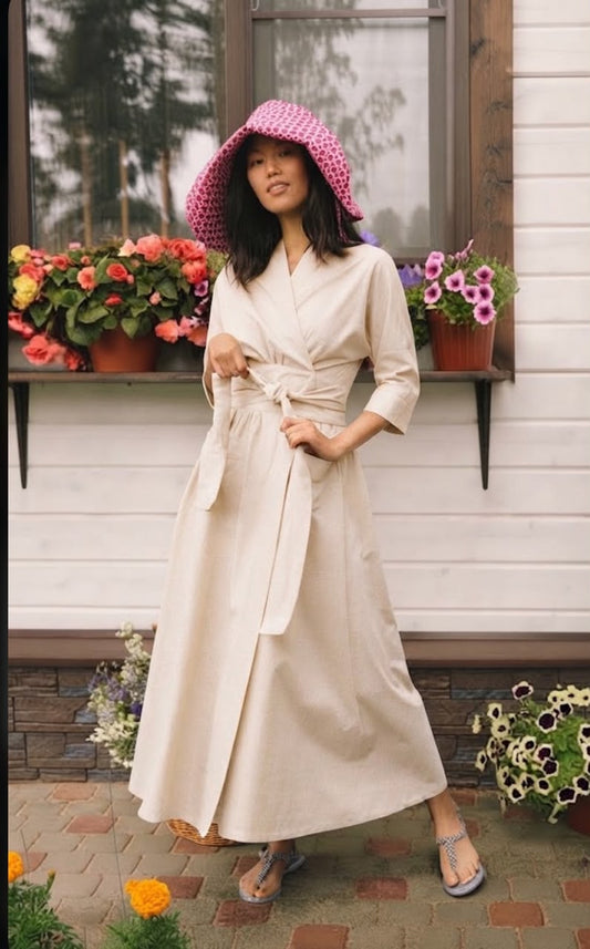 wrap maxi dress